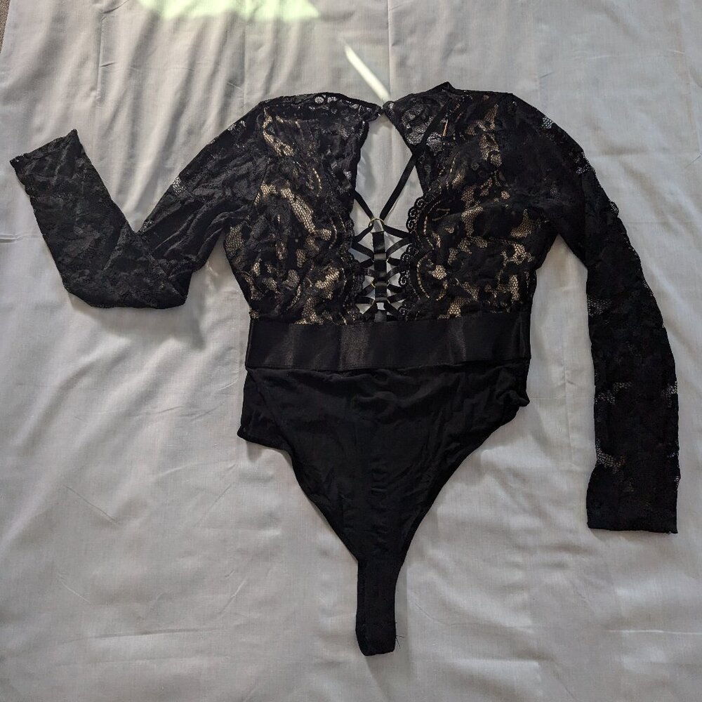 Lace One Piece Long Sleeve Top